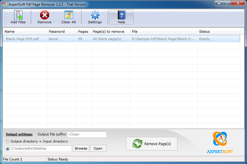 Auto Delete Acrobat PDF Blank Pages Screenshot